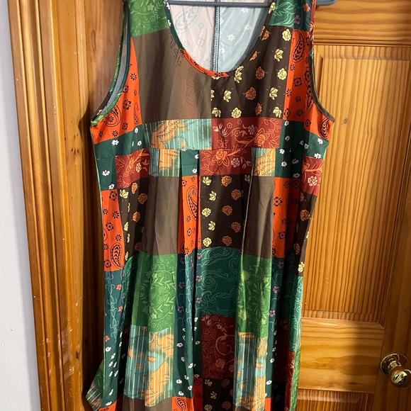 SHEIN Dresses & Skirts - SHEIN Multicolor Patchwork Midi Dress